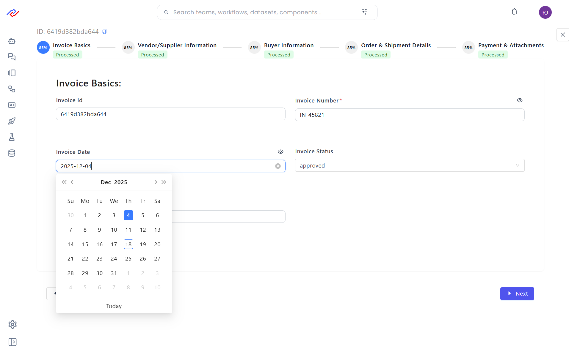 Journey View with Data and Scores